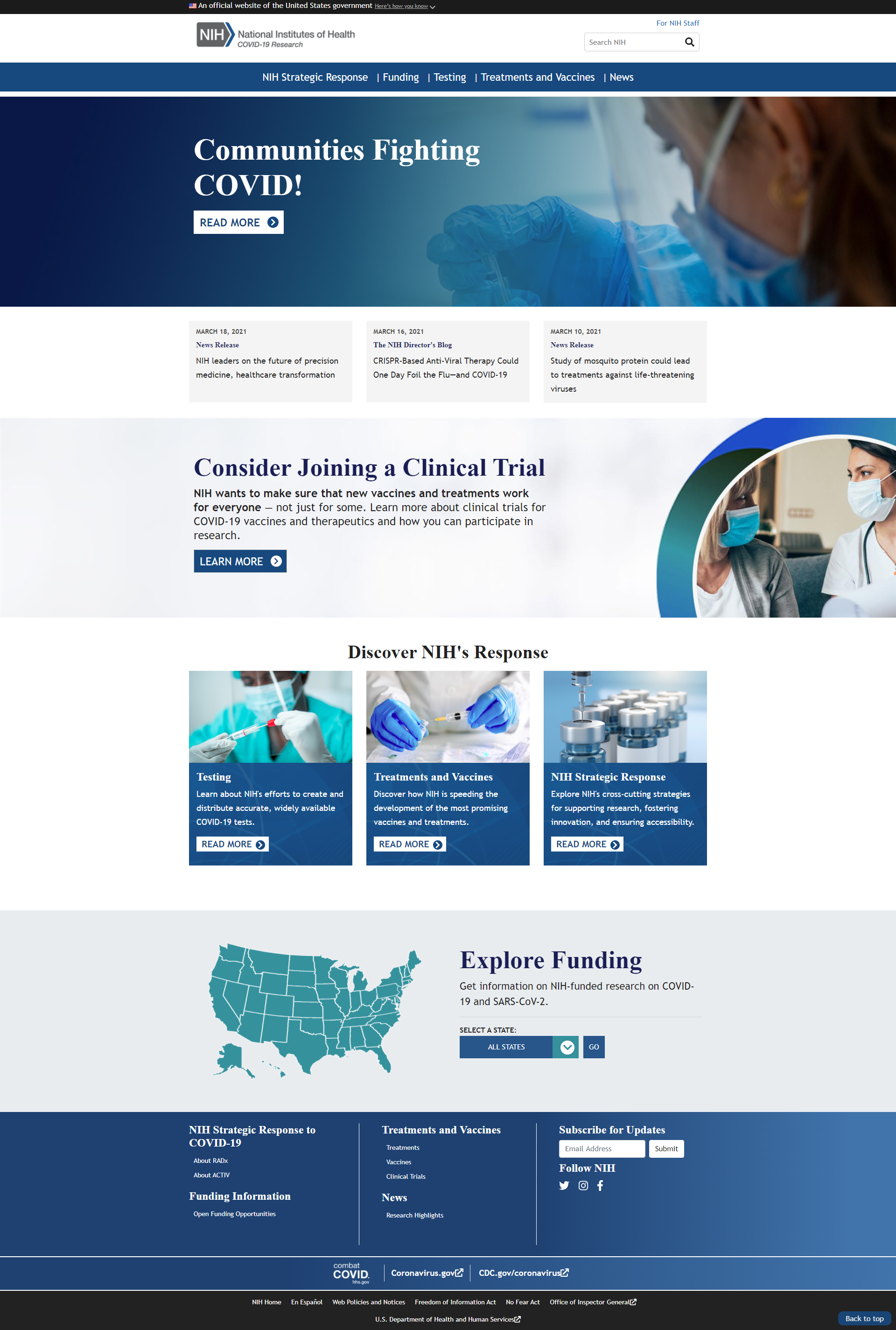 National Institutes of Health COVID-19 Resources