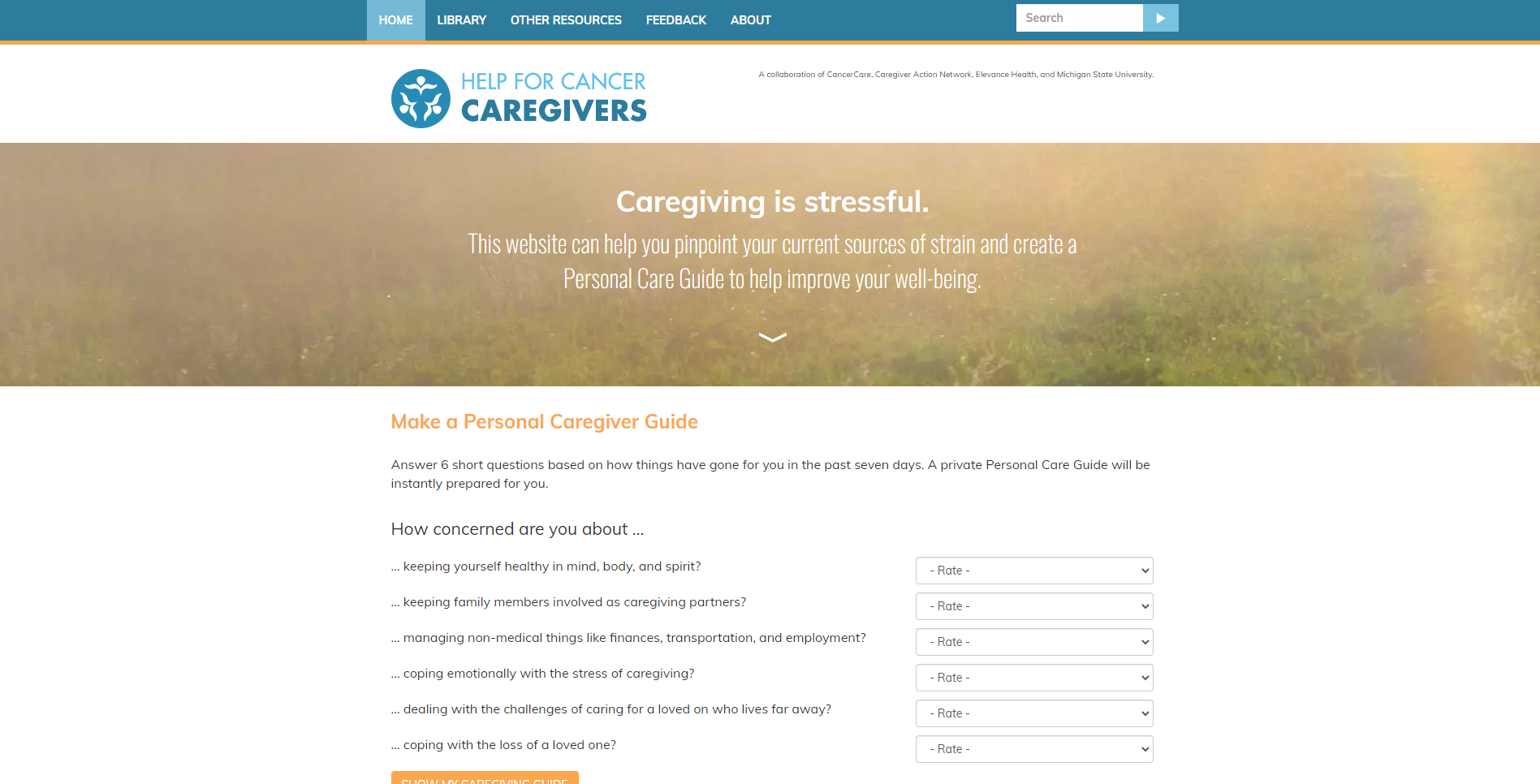 Help for Cancer Caregivers