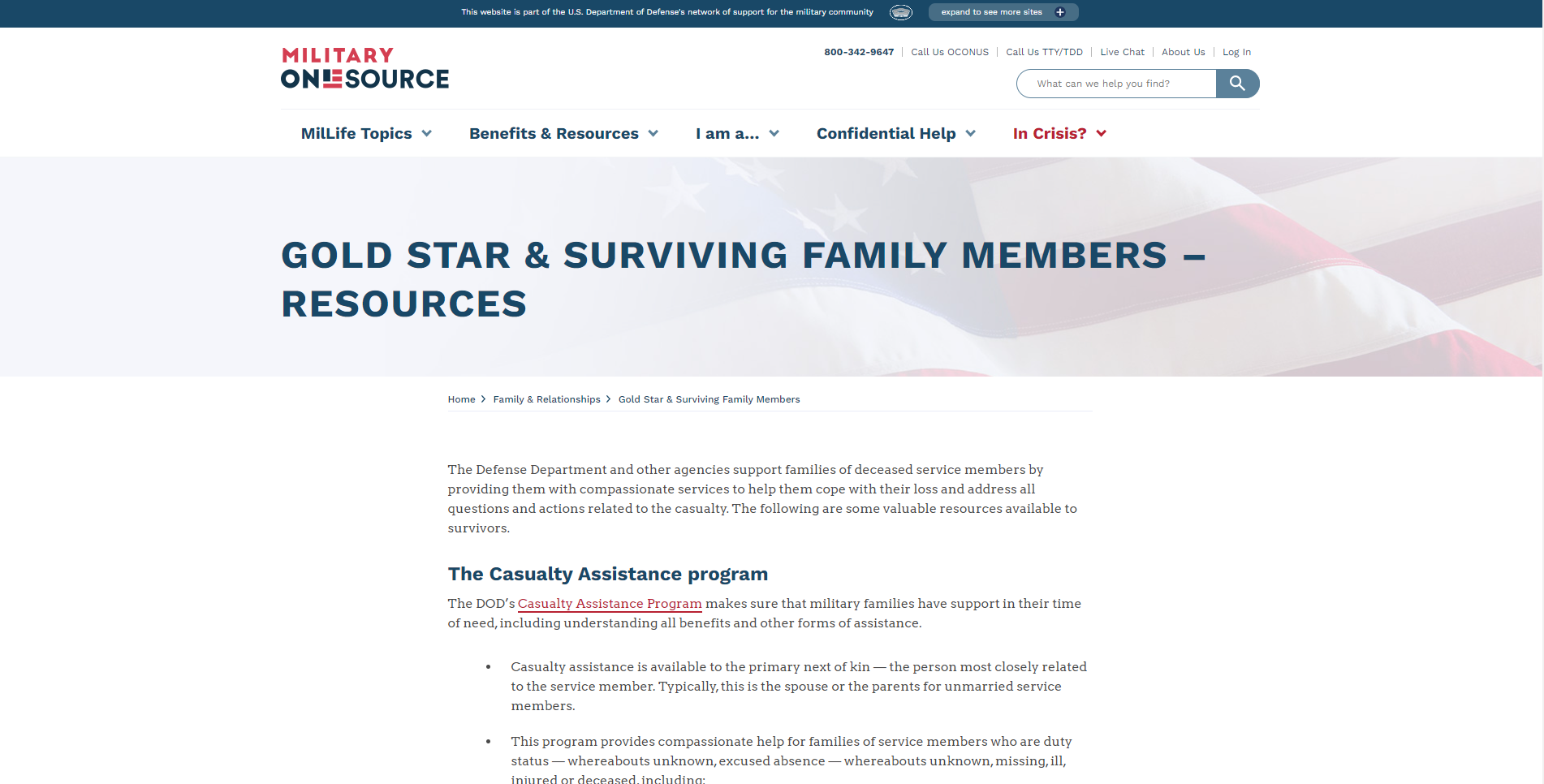 Gold Star & Surviving Family Members Resources