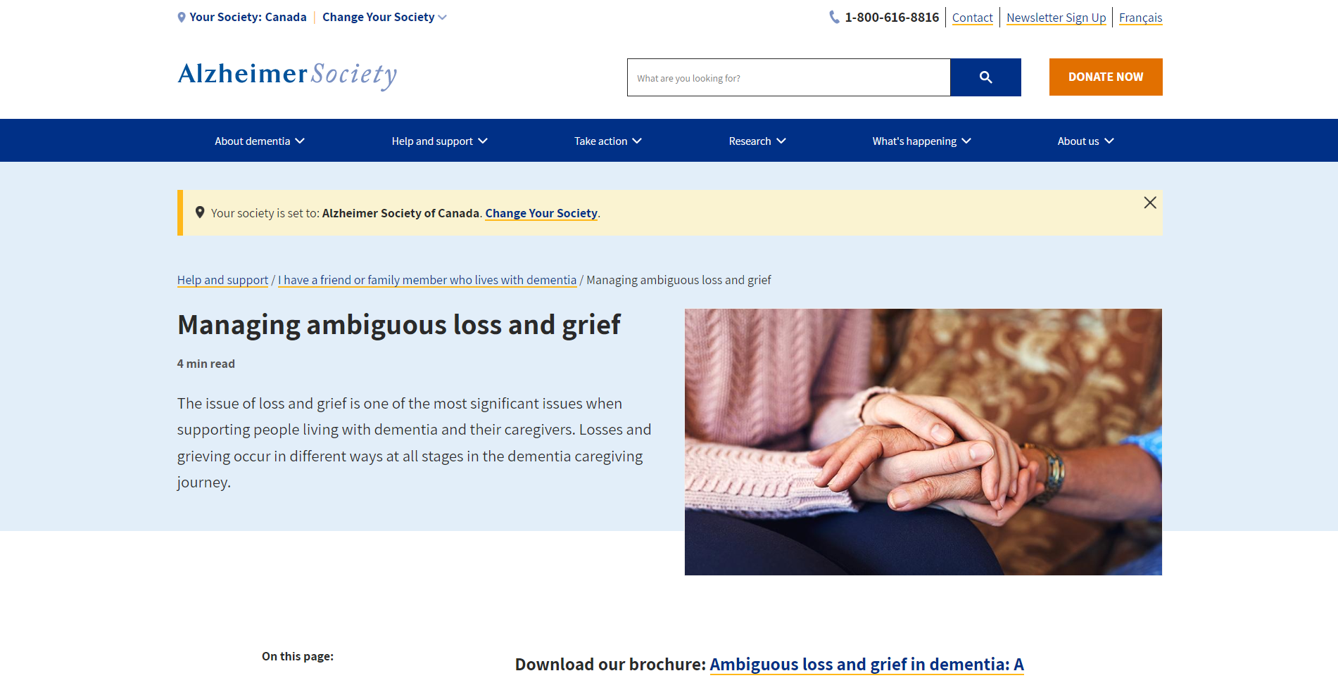 Managing ambiguous loss and grief