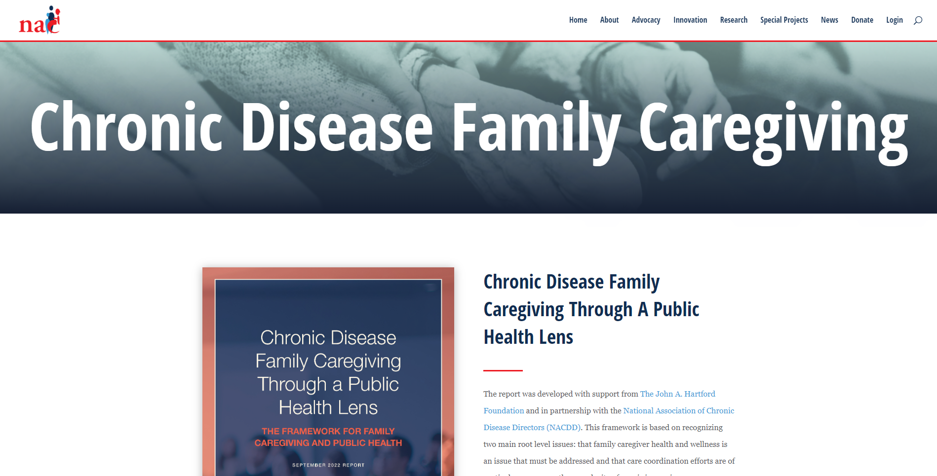 Chronic Disease Family Caregiving Through a Public Health Lens: The Framework for Family Caregiving and Public Health