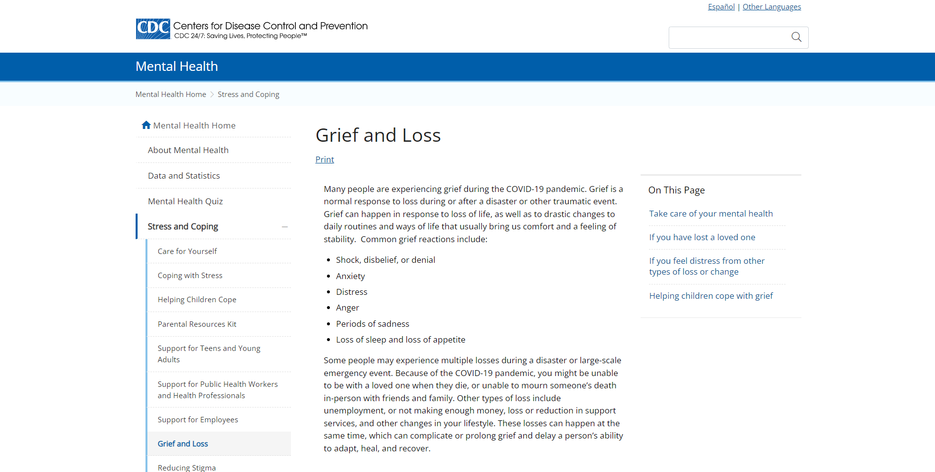 Grief and Loss