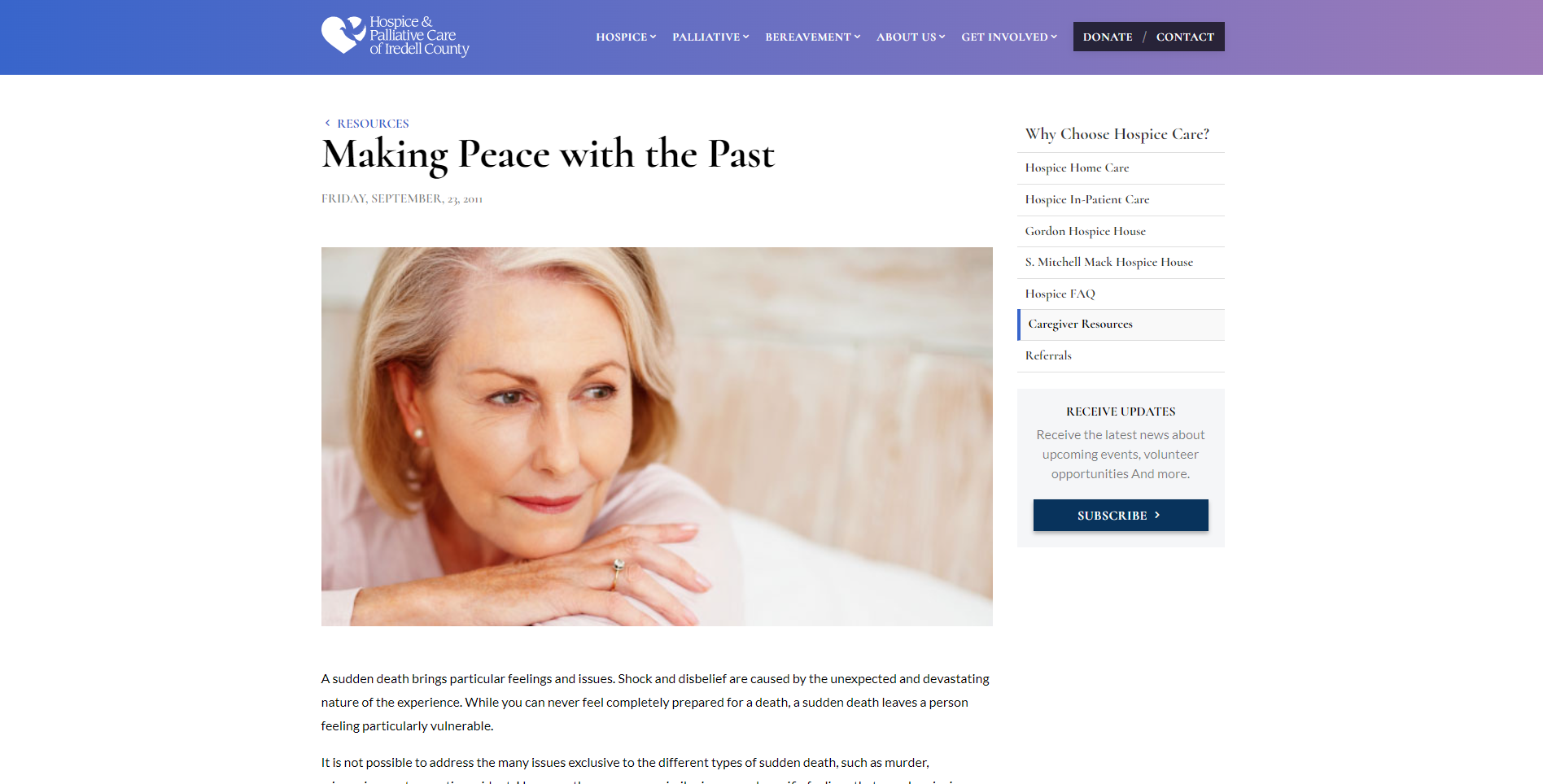 Making Peace with the Past