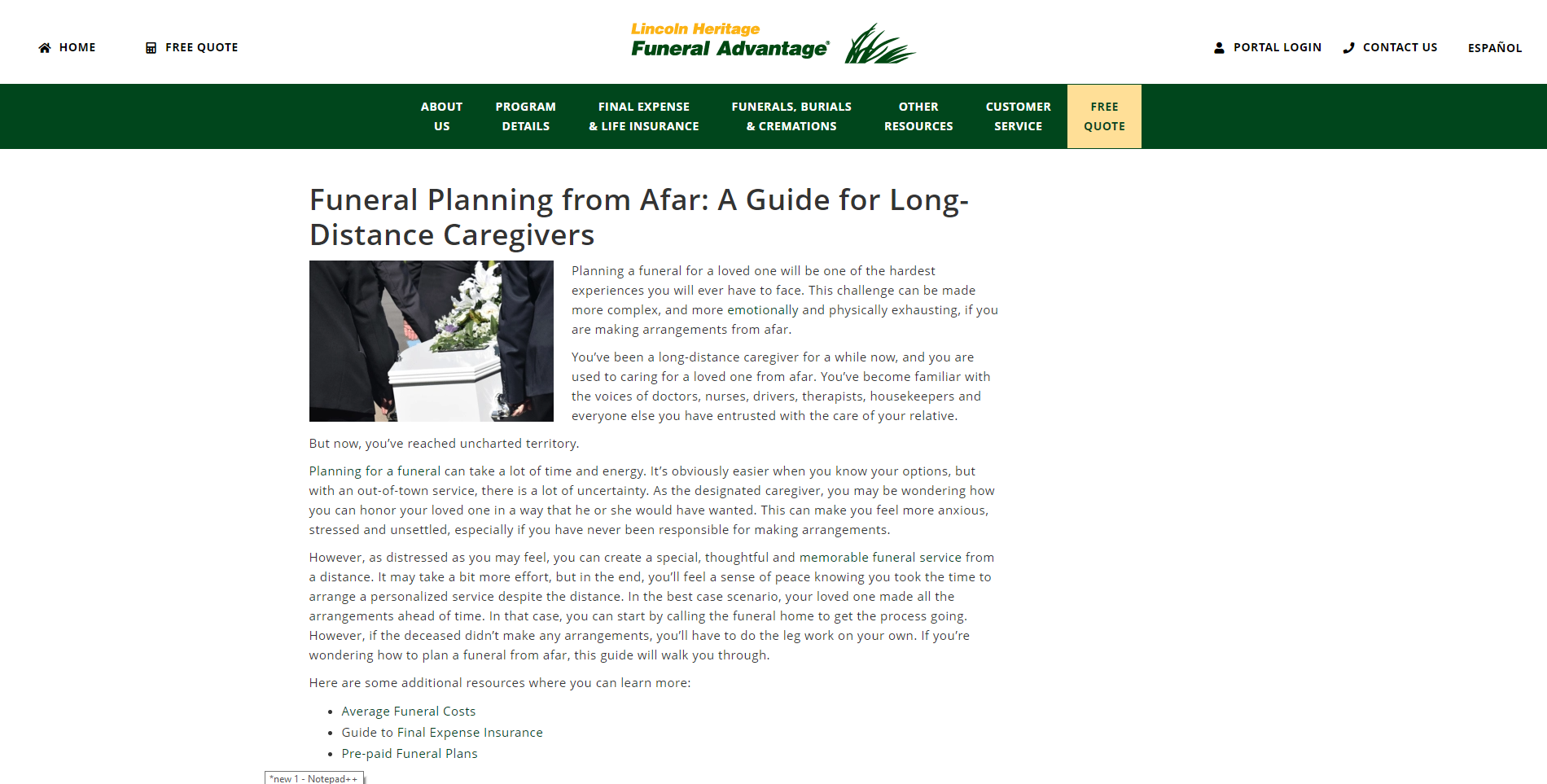 Funeral Planning from Afar: A Guide for Long-Distance Caregivers